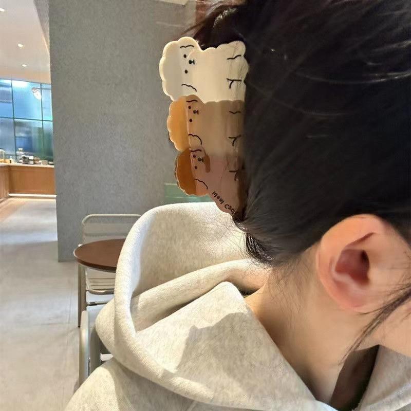 

Зажим для волос из ацетата с милыми собаками и животными для женщин и девочек, индивидуальный зажим для волос в виде краба