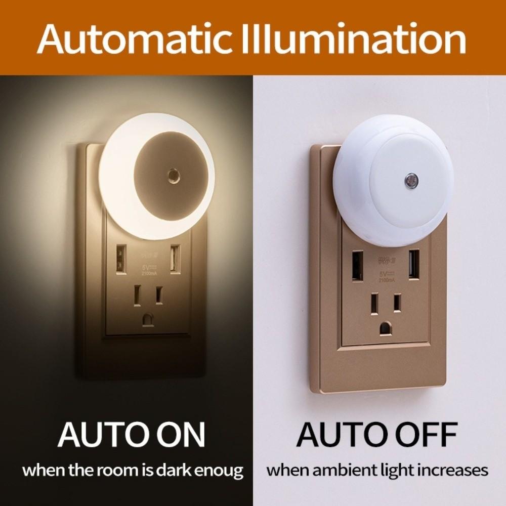 EU UK Plug Sensor Control Lamp Energy Saving Motion Sensor Light Plug In Night Lamp  Bedroom