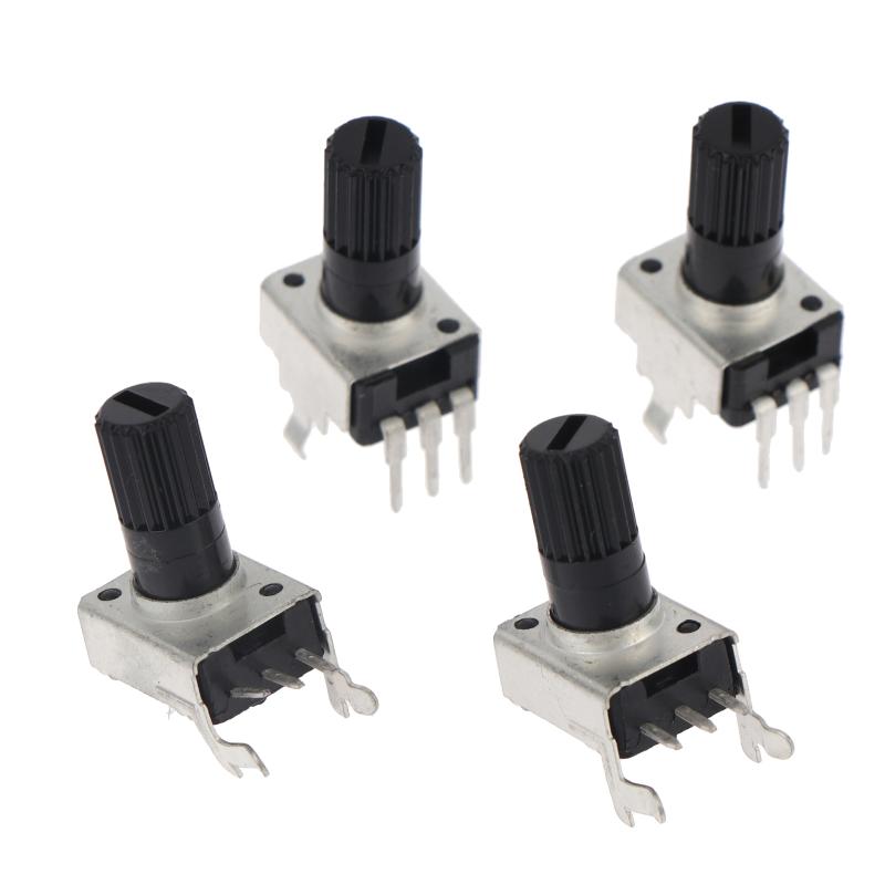 Potentiometers 10Pcs RV09 Vertical Horizontal 12.5MM Shaft 10k 20k 50k 100k Adjustable Resistor 3pin Seal Potentiometer