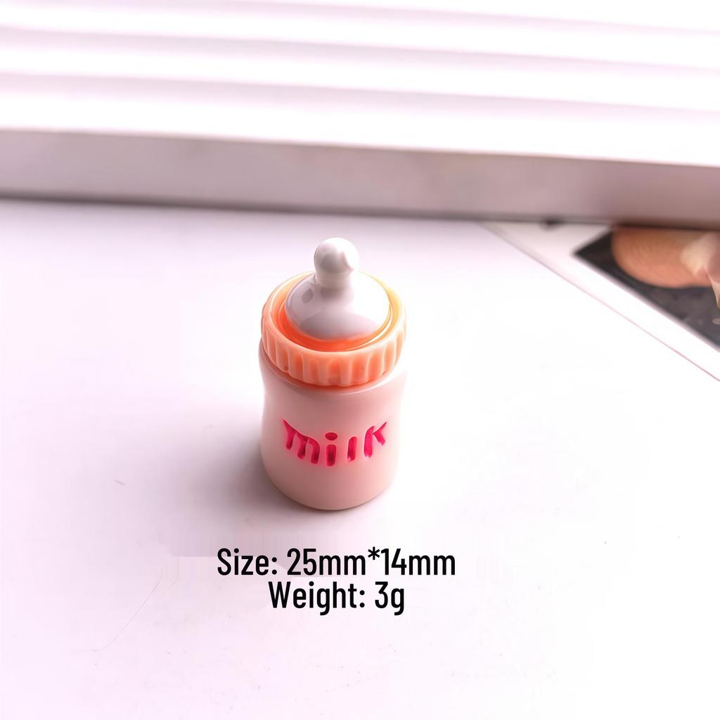 3D Resin Macaron Color Milk Bottle for DIY Jewelry