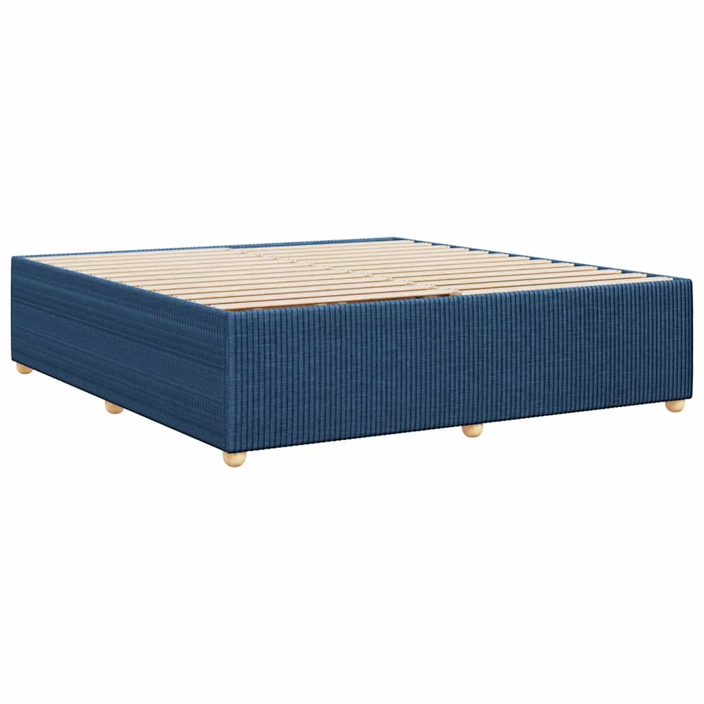 Bed Frame without Mattress Blue 180 x 200 cm Fabric