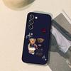 D-CartoonS Bear R-PoloS Phone Case Black Ultra-thin Shockproof Case For Samsung S24/S25/S22/S30/Note20/Lite/Ultra/5G/Plus/FE