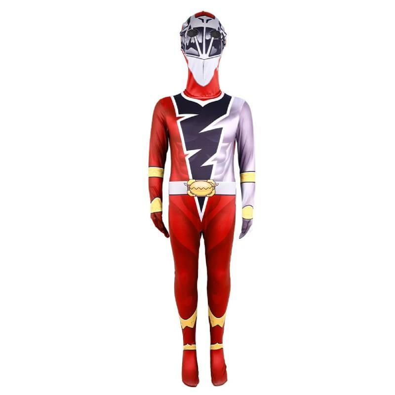 Power Morphin Mighty Rangers Costume Cosplay Dress Party Superhero Jumpsuit