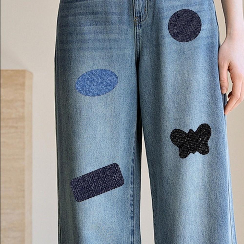 Blue Denim Repair Patches Reinforcement Denim Patches New Iron-On Patches for Clothing Repair