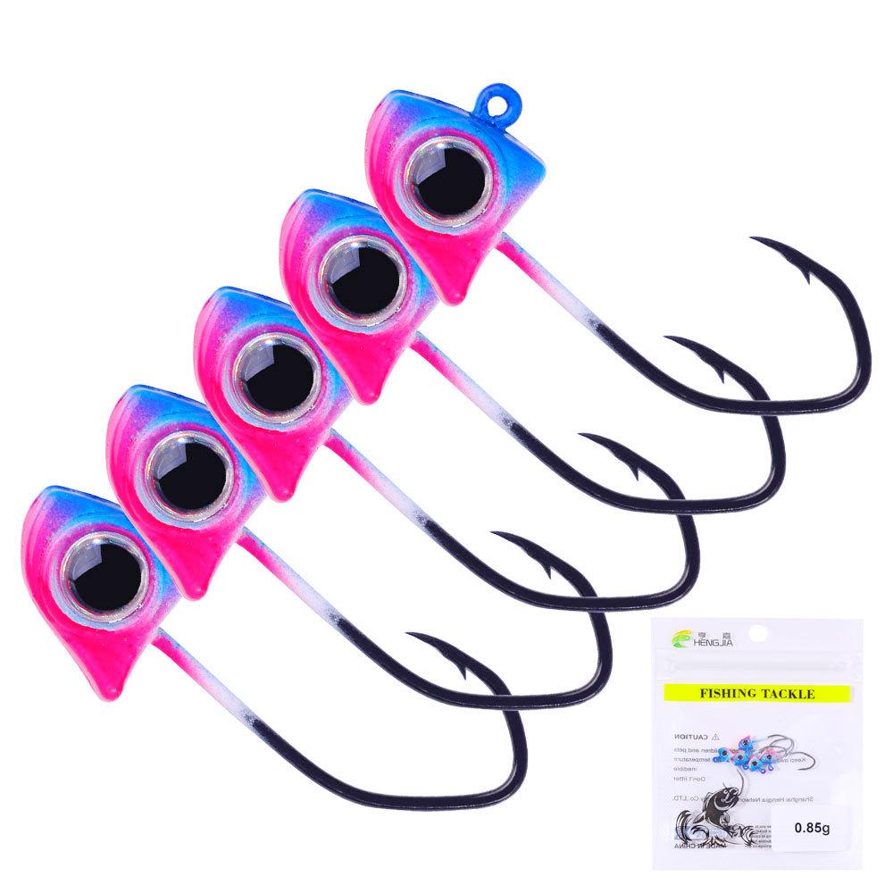 Hengjia Zestaw przynęt i haczyków z główką ołowianą dla ryby mandarynki – Miękka sztuczna przynęta i haczyk na wędkę małego rozmiaru.