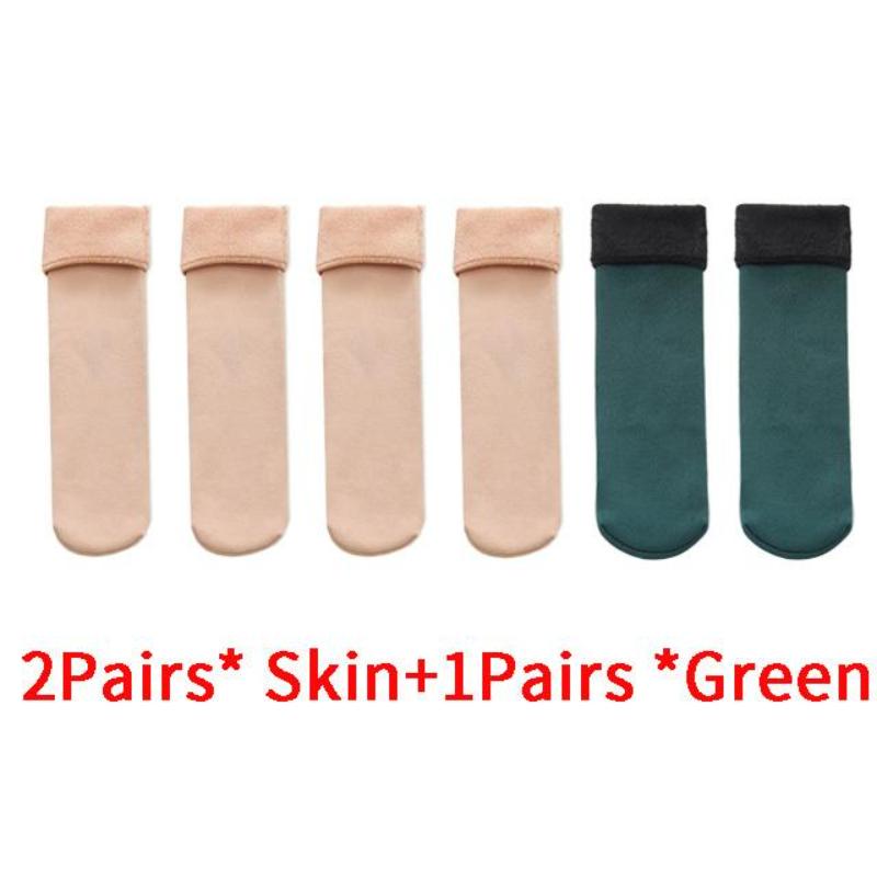 1 o 3 Paia Calzini Termici Invernali Unisex Caldi Spessi Lana Cashmere Neve Calzino Senza Cuciture Velluto Morbido Stivali Pavimento Calzini per Dormire