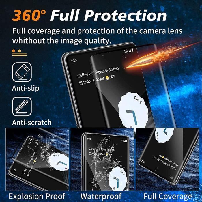 Verre Trempé Intégral pour Google Pixel 7 Pro - 2 Pièces - Vitre de Protection