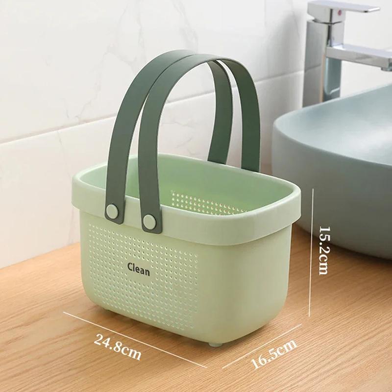 Plastic Storage Baskets With Handles, Shower Caddy Shelf Organizers Basket For Bathroom, Kitchen, Dorm Room Basket Bathroom