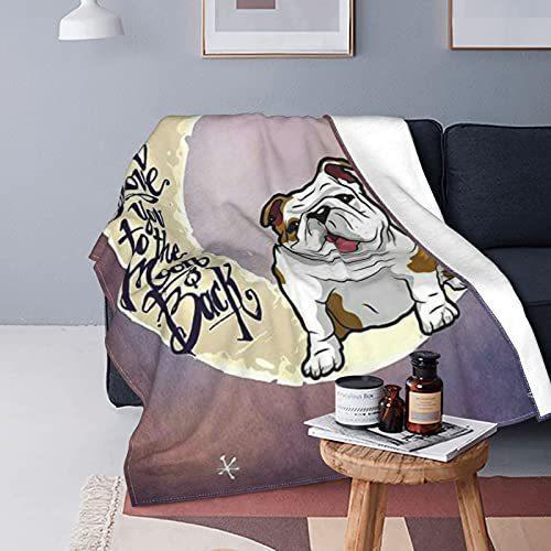 French Bulldog Digital-printed Polyester Bedroom Velvet Flannel Soft Sofa Cover Blanket Fleece Soft Sofa Cover Blankets for Beds