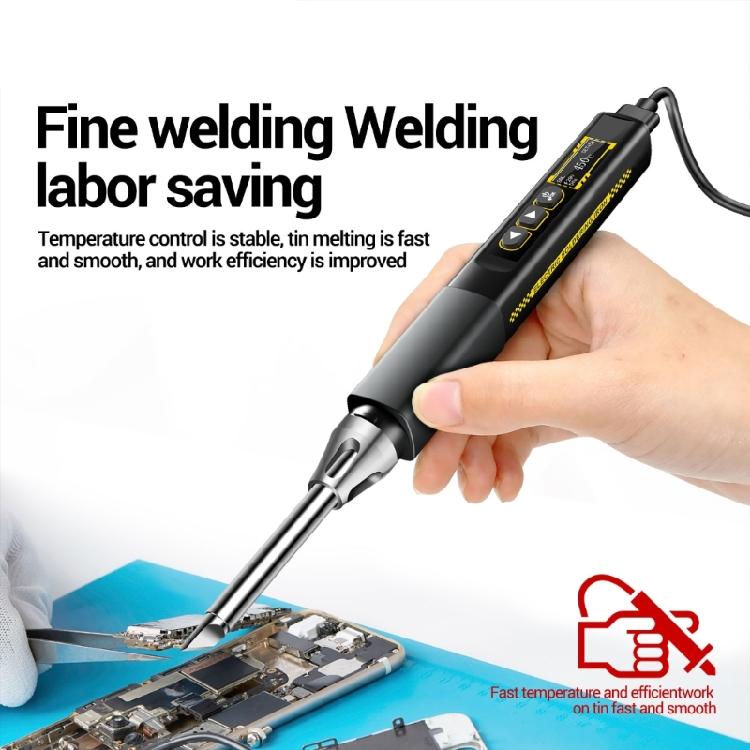 Mini Electric Soldering Iron 96W Adjustable Temperature Fast Heating Portable Digital Display Welding Iron Tool Kits