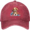 Beagle Puppy In Xmas Lights Hat for Men Baseball Hats with Design Hat