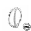 Anillo de Nariz Clicker de Titanio G23 Cartílago de Oreja Tragus Helix Daith Pendientes Redondos Aro CZ 16G Segmento con Bisagra Joyería para Piercing Corporal