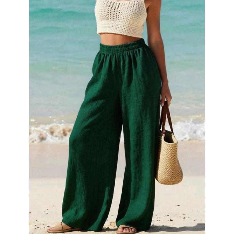 2026 New Summer Fashion Thin Casual Pants Loose Slimming Women's Solid Color Long Pants