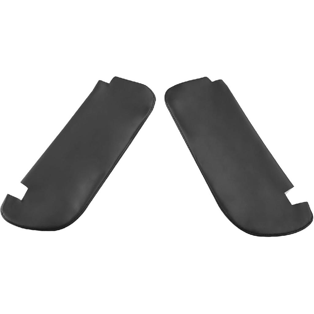 Paar Sonnenblende Leder Schwarz Abdeckung Haut Ersatz Kompatibel mit Dodge RAM 1500 2500 1994-2001