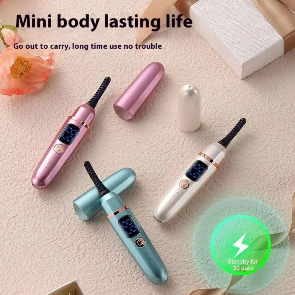 LED Screen Electric Eyelash Curler Long-Lasting Styling Portable Eyelash Curling Device  Ideal Gift