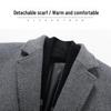 Men's Korean Style Mid-Length Wool Coat - Double-Sided, Thick, Suit Collar, Autumn/Winter Fashion.