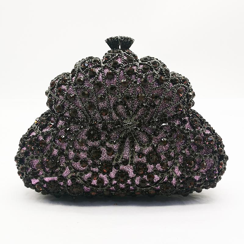Blue Rhinestone Evening Bag Crystal Clutch Luxury Diamond Wedding Purse WHTUOHENG Party Cocktail Handbag For Gala Clutches