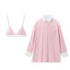 Kaslead New Arrival Women's Clothing Fashion Style Fashion Stripes Poplin Shirt Tops Vest 4661003