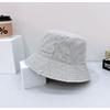 Denim bucket hat men's big brim showing face small girl plain face cover basin hat versatile couple hat