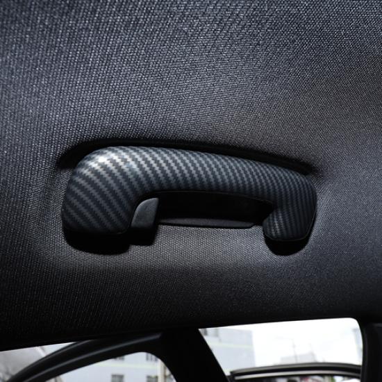Top Roof Grab Bar Handle Cover Cover Trim Frame for Dodge Charger Carbon Fiber