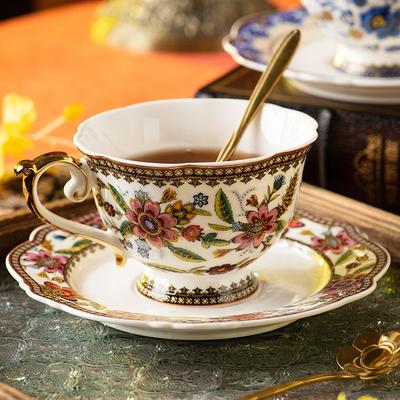 Coffee Cup Retro Exquisite Ceramic Coffee Cup and Saucer Set Household Afternoon Tea Tea Set Mug