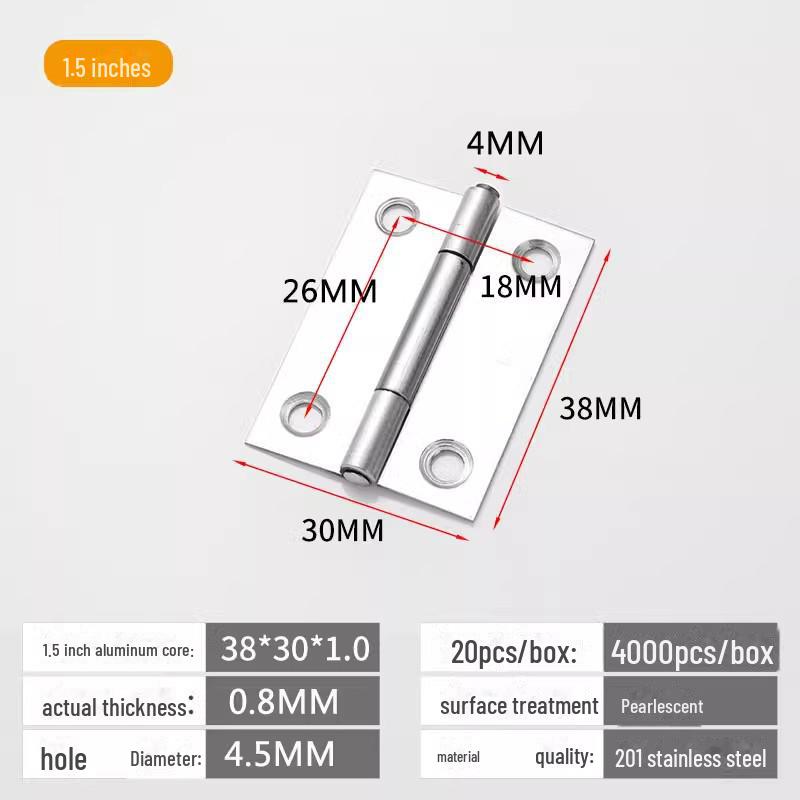 Scharniersatz für Schranktüren und Fenster aus Edelstahl 304