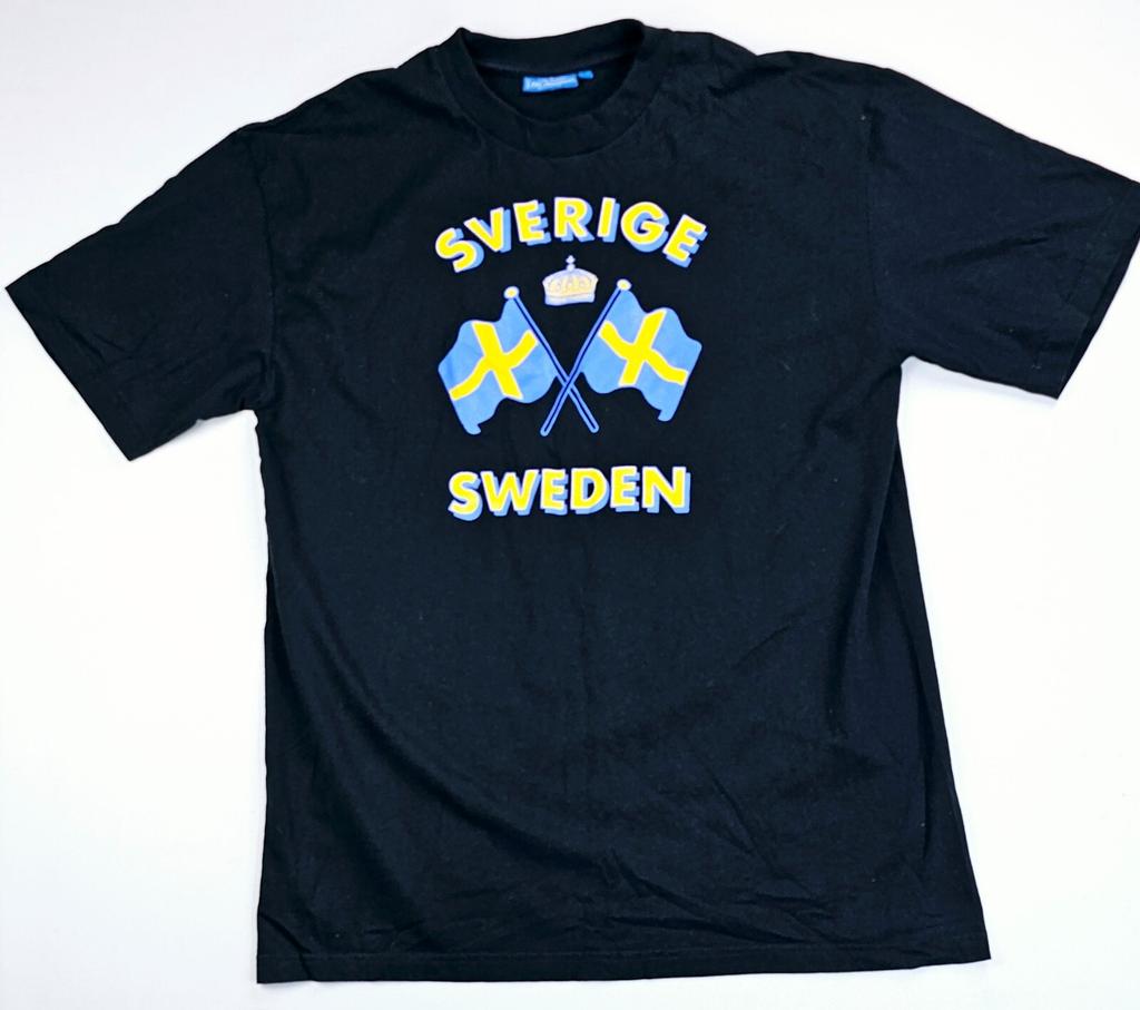No Problem Sportswear Size Xl Unisexs Black Sverige Sweden Short Sleeve Cotton Tee