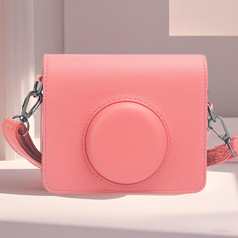 Fujifilm Instax Mini Evo Camera Instax Mini EVO PU Leather Protective Case with Adjustable Shoulder Easy Instax Camera Full Easy To Carry Case, Strap,