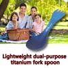 Outdoor Camping Picnic Titanium Spoon Tableware Fork Portable Lightweight Spork Titanium Alloy Spoon Fork Picnic Tourist Dishes