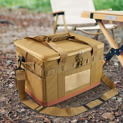 30L Outdoor Camping Storage Bag Large Capacity Tool Storage Box Wear-resistant Multi-functional Picnic Cookware Carrying Case