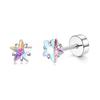 Bobisty 1Pair Hypoallergenic Flat Back Earrings for Women Surgical Stainless Steel Cute Stud Hoops Earrings Cartilage Piercings