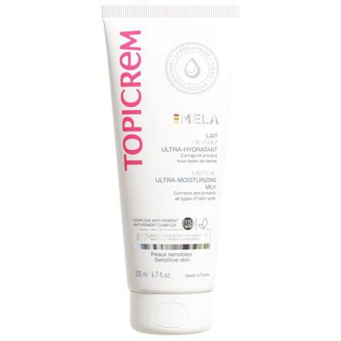 Lait corps unifiant - Topicrem - MELA - Ultra-Hydratant - SPF15 - 200ml