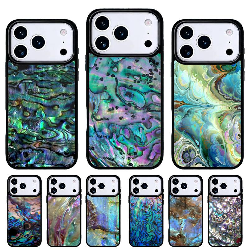Abalone Shell pattern Phone Case for iPhone 17 16 15 14 13 Pro Max Back Cover for 12 11 Pro Coque