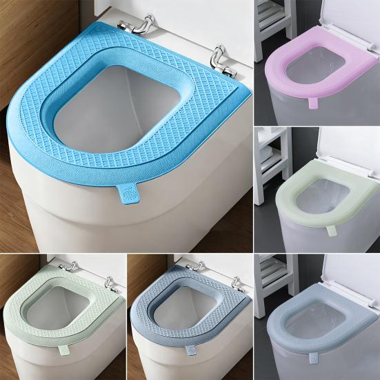 Toilet Seat with Integrated Handle Easy To Clean EVA Waterproof Material Thickened Non-Slip Surface Quick Drying Toilet Seat Pad