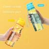 500ML Transparent Water Bottle Portable Sport Cup for Drinking Kitchen Tools Water Bottle for Outdoor School Travel Girl Boy Cup