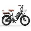 Bicicletă electrică KICKWEY LD20 City Cruiser, Bicicletă electrică cu roți late de 20" cu baterie de 48V 15.6Ah, Afișaj LCD pentru uz familial și urban