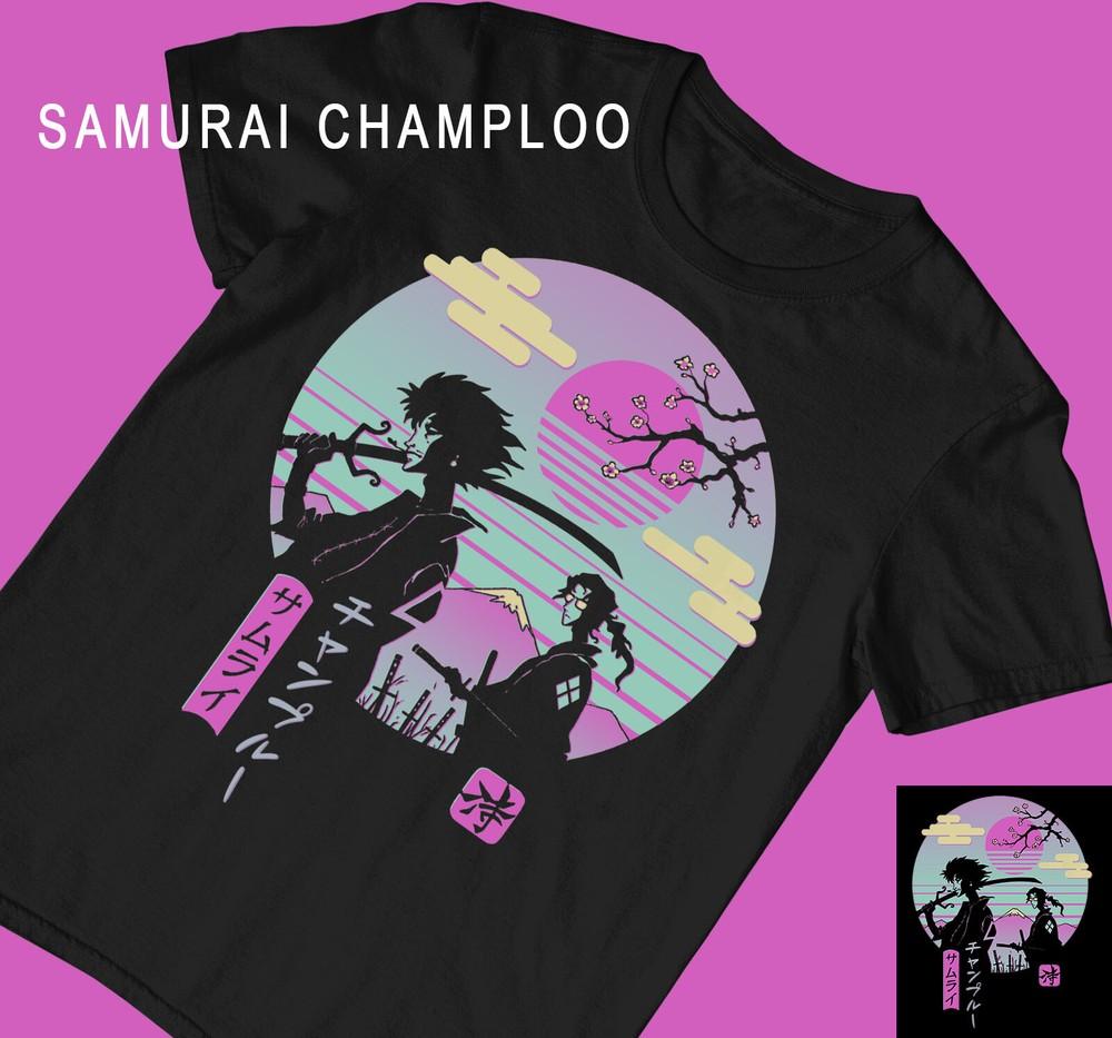 

Samurai Champloo New T-Shirt Sword Graveyard Anime,Walk Mugen Jin Fuu Kasumi 4XL