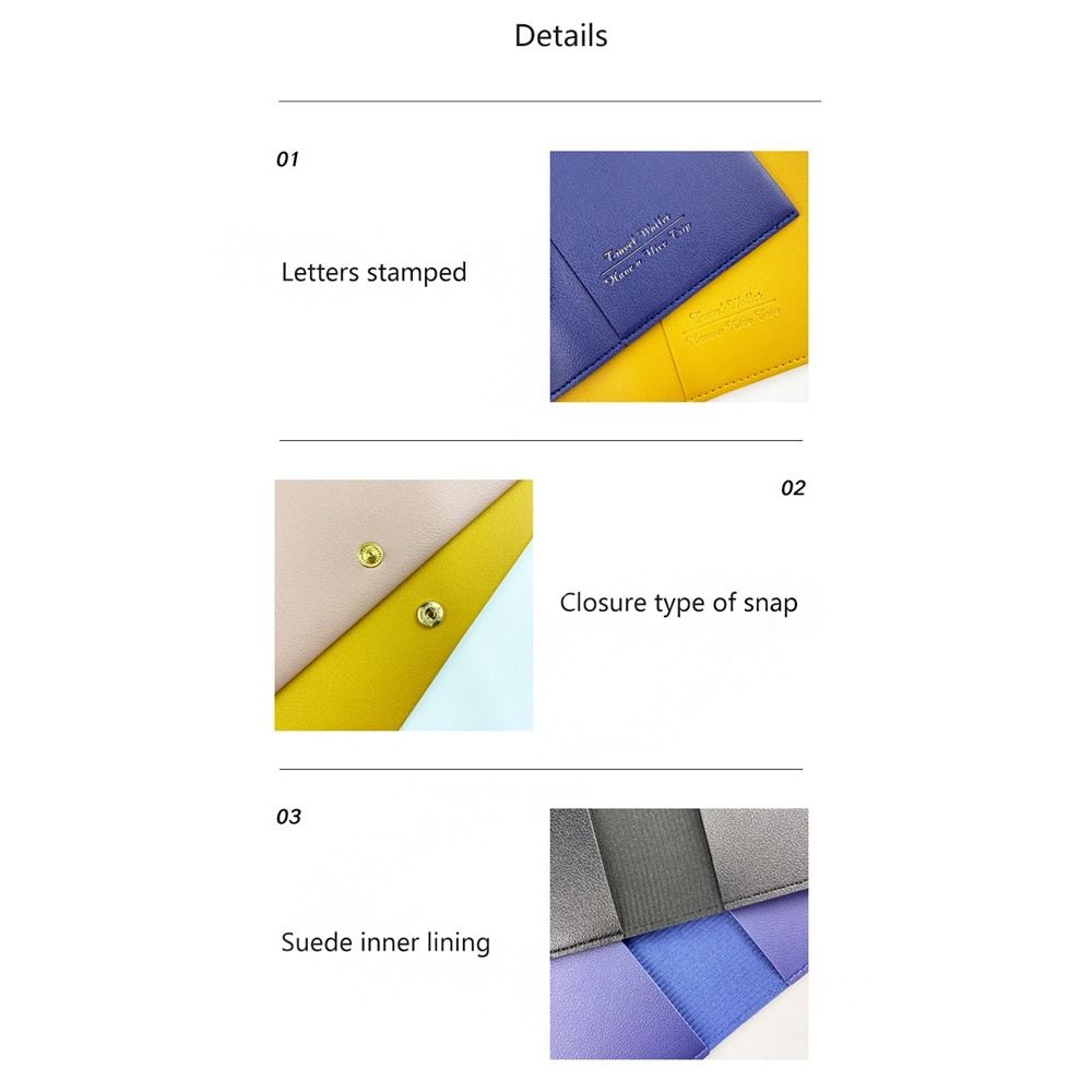 Travel Wallet PU Leather Passport Cover Travel Accessories Ticket Holder Passport Clip  Women