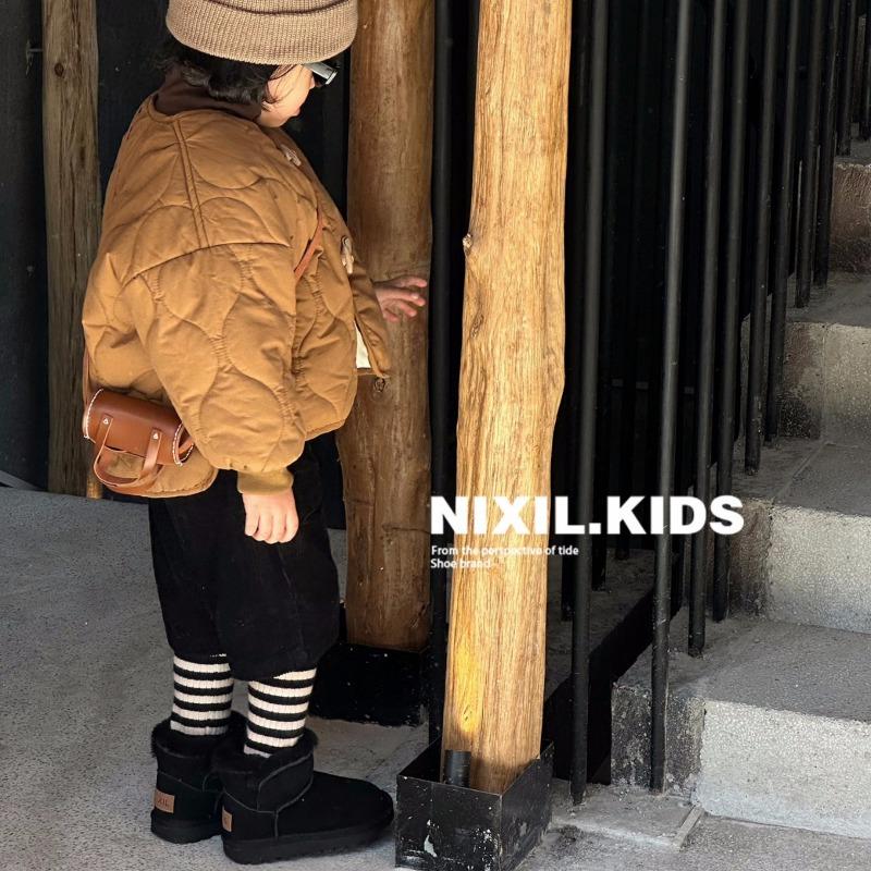 Classmate Leather Wool Mouth Children's Snow Boots Winter Fleece Thickened Thermal Cotton Shoes Simple Versatile Girls Boots
