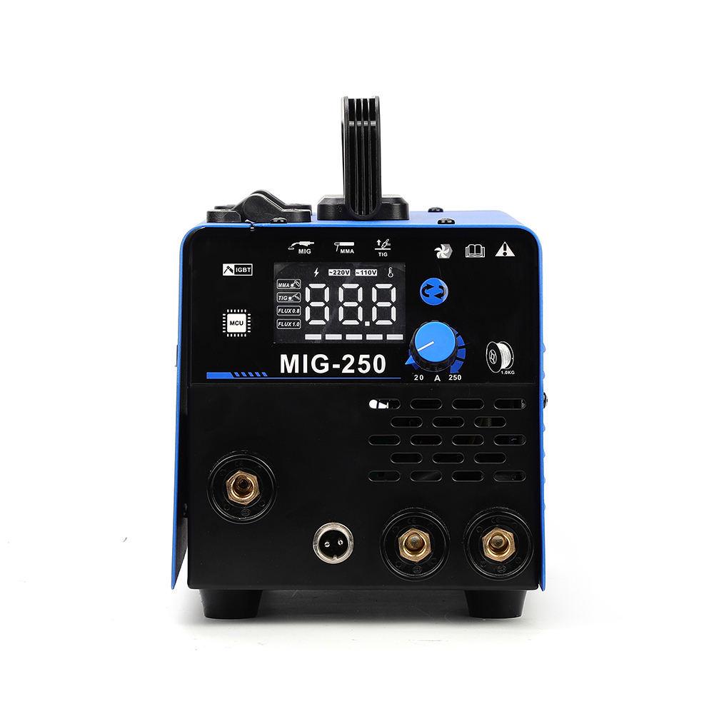 Naisunjia Bärbar Dubbel Skärmad MMA/NBC/MIG-250 Gaslös Svetsmaskin