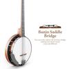 Abaodam Banjo Bridge, Wood Banjo Bridge Saddle, Durable Musical Instrument Part, Banjo Musical Instrument Accessory
