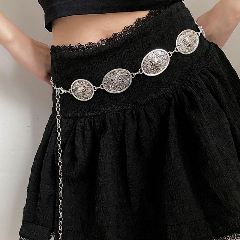 Flower Bohemian Style Waistband Jeans Decor Ethnic Style Belt Metal Waist Chain  Beach Accessories