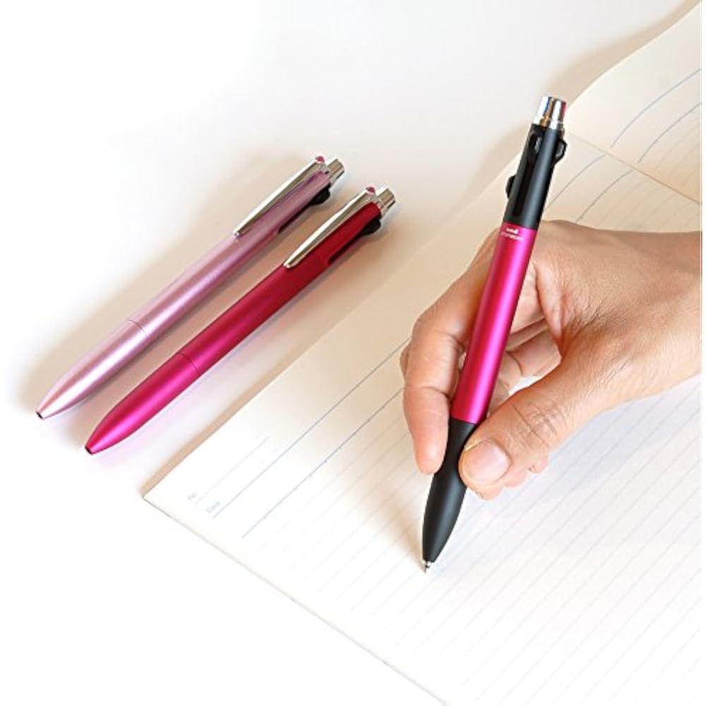 [Mitsubishi Pencil] Jetstream Prime Knock 3-Color Ballpoint Pen SXE3-3000-05-13 Shaft Color: Pink