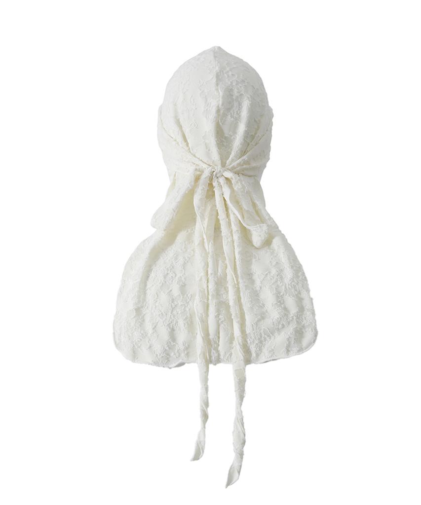 YUNE Lace Wrap Turban_[Ivory]