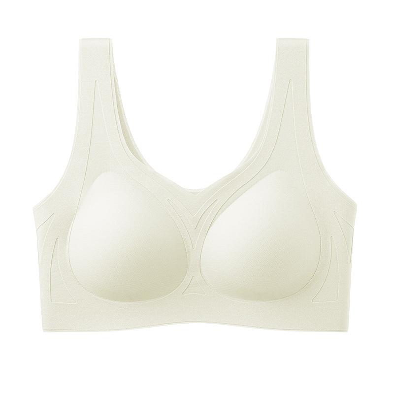 

Pull-up model, breathable and seamless, comfortable gathering, soft support, anti-sagging, no steel ring, breast vest, bra. M(recommended 40-50kg )