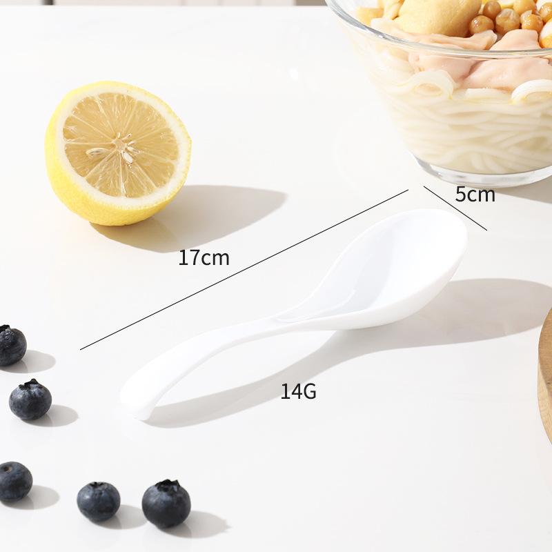 Spoon - Household High-temperature Resistant Anti-drop Clear Soup Deep-mouth Ramen Spoon, Rice Noodle Long-handled Plastic Soup Spoon