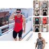 Stylish Polyester Fiber Men's Vest Moisture-wicking Slim Fit Gym Tank Top For All Seasons