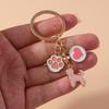 Cartoon Animal Dog Keychain Enamel Love Heart Charms Keyrings for Car Key Souvenir Gifts for Women Men Handbag Key Chains
