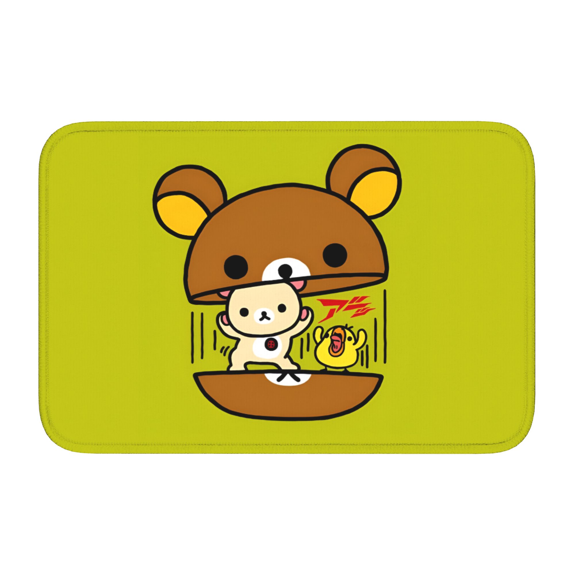 

R-Rilakkumaes Cartoon Floor Door Kitchen Bathroom Mat Anti-Slip Indoor Doormat Garden Living Room Entrance Rug Carpet Footpad 60cm x 90cm
