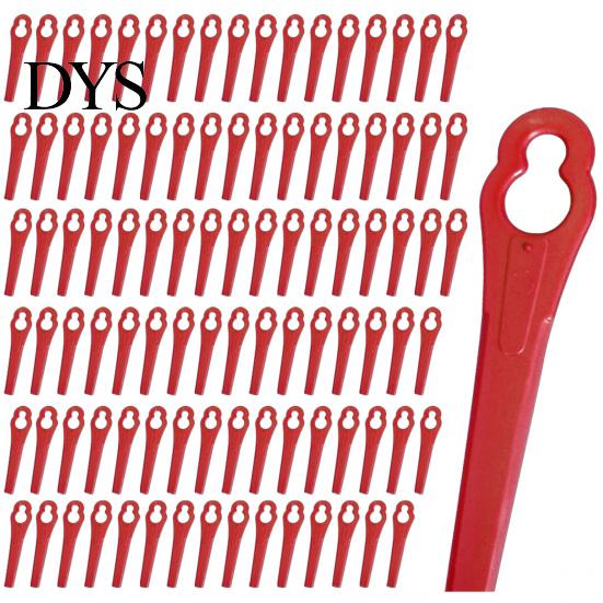 Heavy Duty Trimmer Cutter 100 Pcs Replacement Blades for Ferrex Grass Trimmer, Cordless Parts Lawn Care Blades, Plastic Garden Weed Trimming